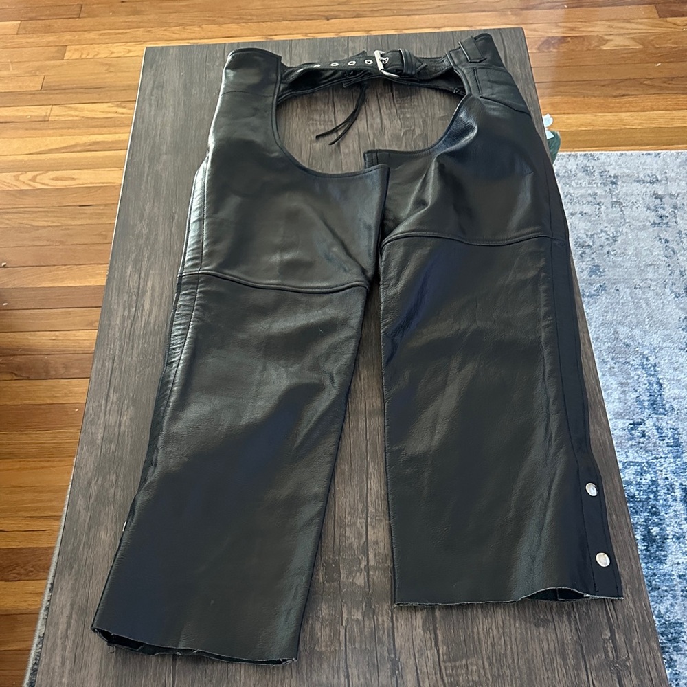 FMC Black Leather Chaps